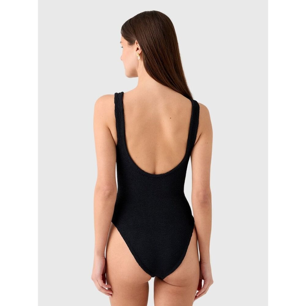 HUNZA G Women's Celine One-Piece Swimsuit In Black One Size - Picture 4 of 8